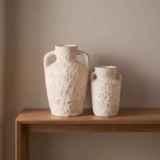 Amalfi Amphora Ceramic Vases – Rustic Texture Elegance