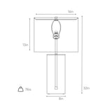 Haven Glass Table Lamp with Black Shade - Modern Luxury Lighting
