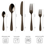 London 30 PCS - Stainless Steel Cutlery Set - Black