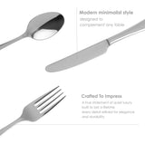 CAMBRIDGE 30 PCS - Stainless Steel Cutlery Set - Silver Polish