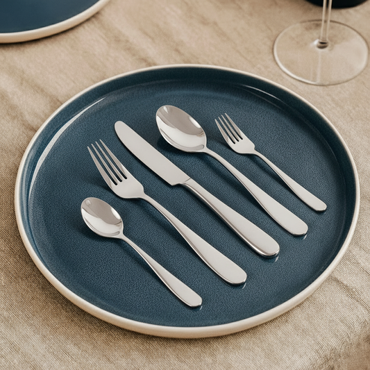 CAMBRIDGE 30 PCS - Stainless Steel Cutlery Set - Silver Polish