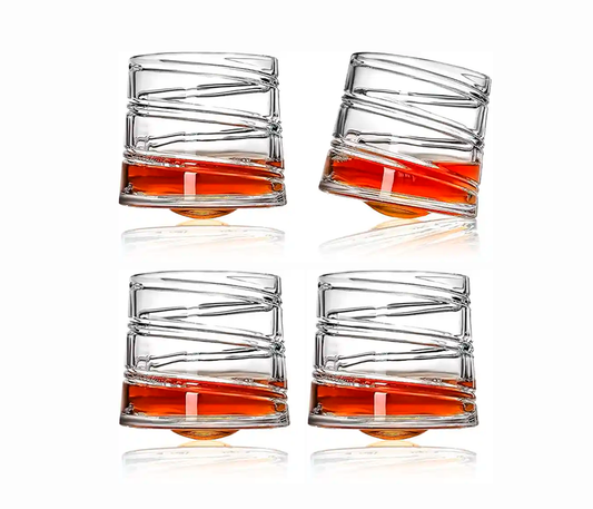 Set of 6 Rotating Whiskey Glasses