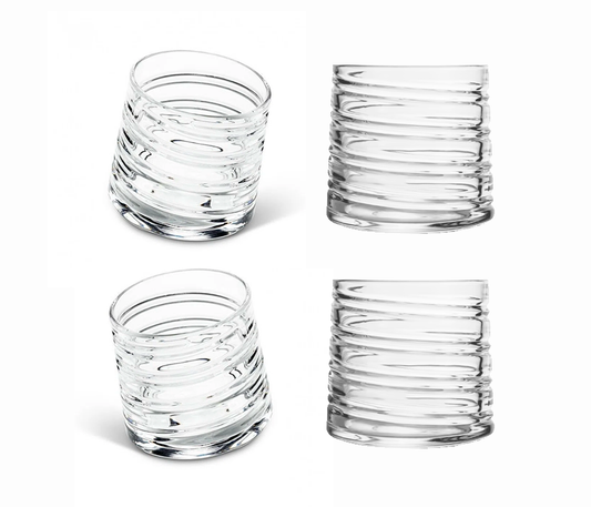 Set of 6 Rotating Whiskey Glasses
