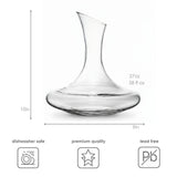Elara Handcrafted Glass Wine Decanter with Diagonal-Cut Spout – 1.7L