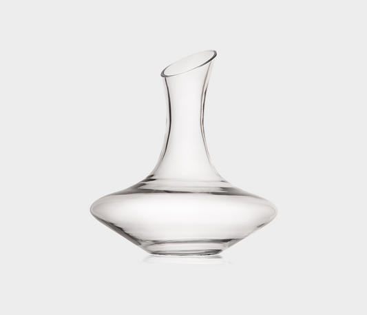 Famous Haus - Glass Wine Decanter with Diagonal-Cut Rim