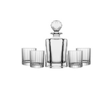Contemporary Whiskey Set – 5 Pieces (1 Decanter 27oz + 4 Glasses)
