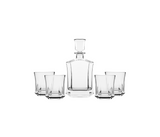 Modern Whiskey Set – 5 Pieces (1 Decanter 27oz + 4 Glasses)