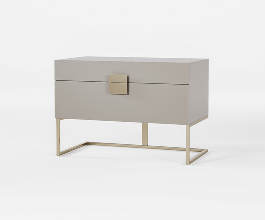 Famous Haus - Nightstand Quattro Nara Bronze - Elegant Nightstand – Stainless Steel Durability