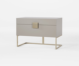 Famous Haus - Nightstand Quattro Nara Bronze - Elegant Nightstand – Stainless Steel Durability