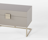 Famous Haus - Nightstand Quattro Nara Bronze - Elegant Nightstand – Stainless Steel Durability
