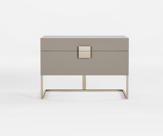 Famous Haus - Nightstand Quattro Nara Bronze - Elegant Nightstand – Stainless Steel Durability