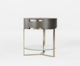 Famous Haus - Nightstand Movve - Nara Bronze and smoked stainless steel