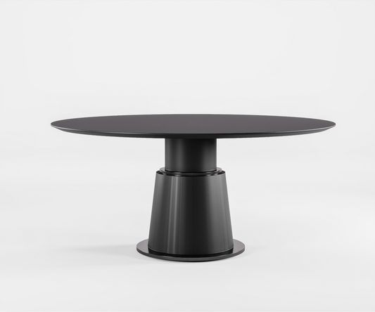 Famous Haus - Dining Table London - Round Dining Table – European Style with Cone Base
