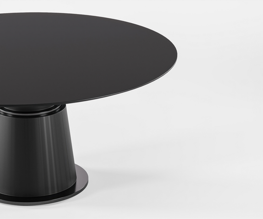 Famous Haus - Dining Table London - Round Dining Table – European Style with Cone Base