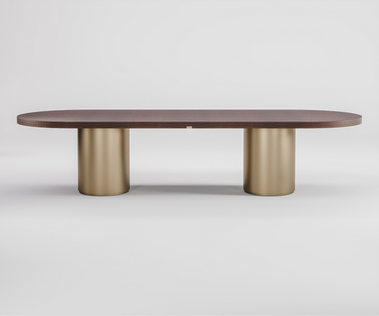 Famous Haus - Dining Table Montreal - Dining Table with MDF Top and Cylindrical Legs