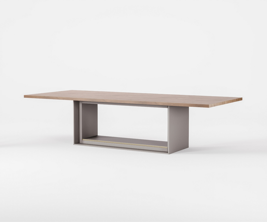 Famous Haus - Bahamas Dining Table with Rectangular Top and Double Legs