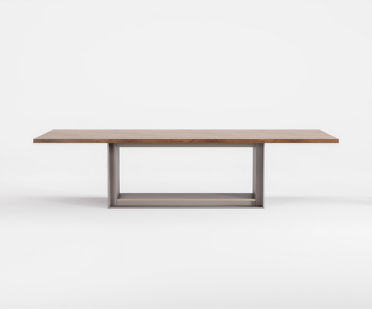 Famous Haus - Bahamas Dining Table with Rectangular Top and Double Legs