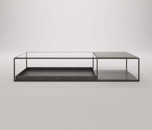 COFFEE TABLE MELINA SILVER  - Famous Haus - Minimalism refined to its purest form; this coffee table captures the essence of modern sophistication.