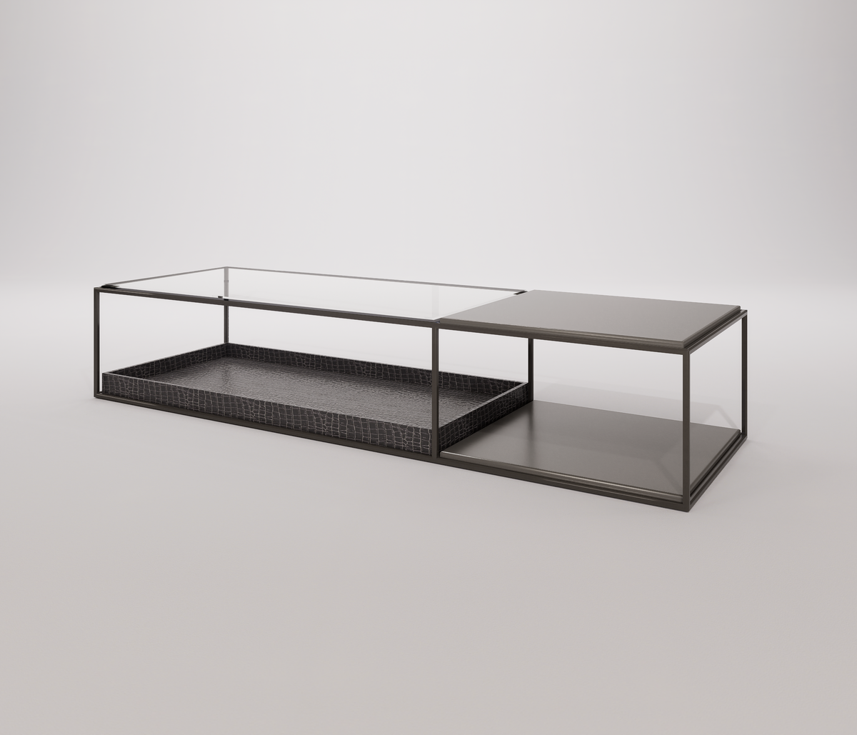 COFFEE TABLE MELINA SILVER  - Famous Haus - Minimalism refined to its purest form; this coffee table captures the essence of modern sophistication.