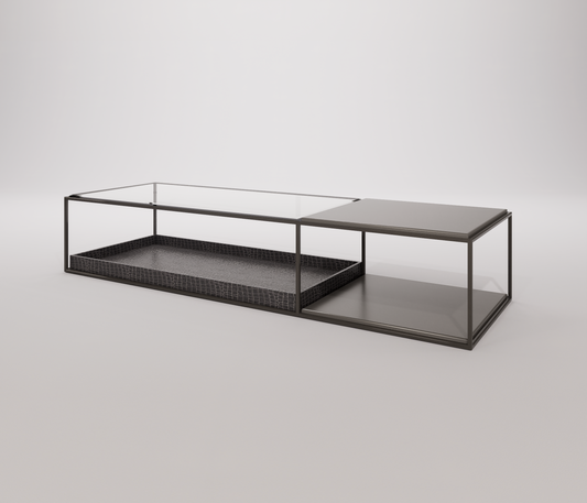 COFFEE TABLE MELINA SILVER  - Famous Haus - Minimalism refined to its purest form; this coffee table captures the essence of modern sophistication.