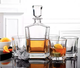 Modern Whiskey Set – 5 Pieces (1 Decanter 27oz + 4 Glasses)