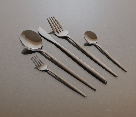 LINCOLN 30 PCS - Stainless Steel Cutlery Set - Black