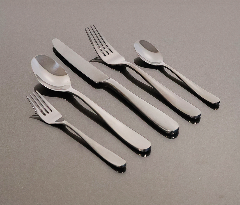 CAMBRIDGE 30 PCS - Stainless Steel Cutlery Set - Black
