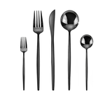 LINCOLN 30 PCS - Stainless Steel Cutlery Set - Black Matte