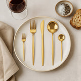 LINCOLN 30 PCS - Stainless Steel Cutlery Set - Matte Gold