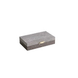 TWO TONE LEATHER PATTERN SPLICING JEWELRY BOX