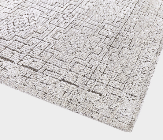 Narona Hand Knotted Rug Woll - Light Gray