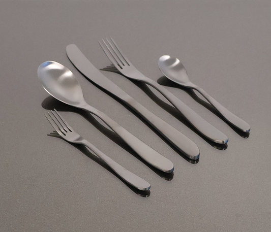 WINDSOR 30 PCS - Stainless Steel Cutlery Set - Black Matte
