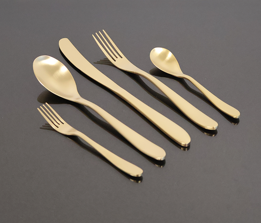 WINDSOR 30 PCS - Stainless Steel Cutlery Set - Champagnet  Matte