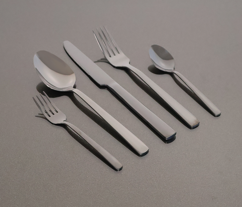OXFORD 30 PCS - Stainless Steel Cutlery Set - Black
