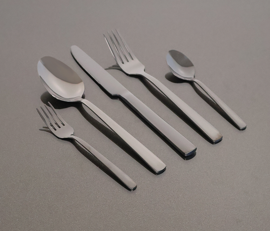 OXFORD 30 PCS - Stainless Steel Cutlery Set - Black