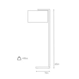 Utah Floor Lamp – Modern Minimalist Metal Lamp with Black Drum Shade