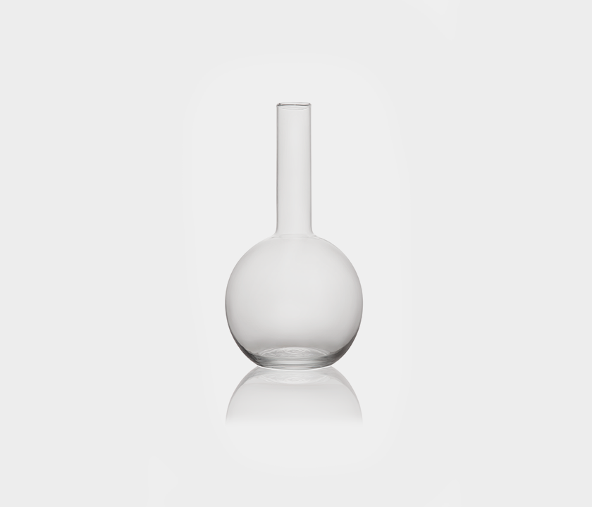 Famous Haus - Glass Vase with Round Base and Stem Holder