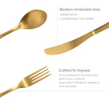 WINDSOR 30 PCS - Stainless Steel Cutlery Set - Gold Matte