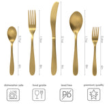 WINDSOR 30 PCS - Stainless Steel Cutlery Set - Gold Matte