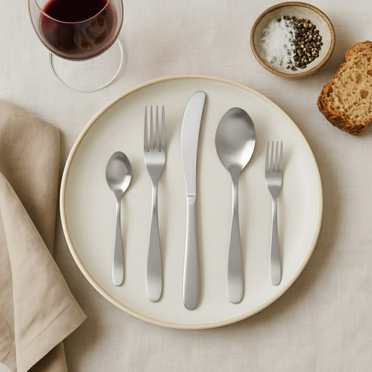 WINDSOR 30 PCS - Stainless Steel Cutlery Set - Silver Polish