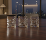 Orlo Set of 6 Spiral-Cut Crystal Whiskey Glasses | Premium Heavy Tumblers